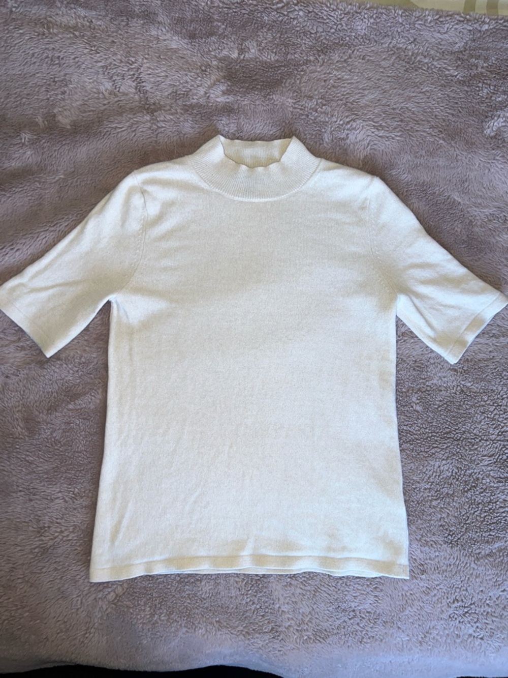 Cashmere mock neck top
